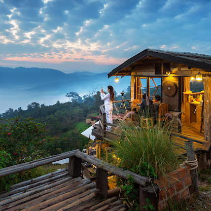 Village and monastery for cultural travel tour