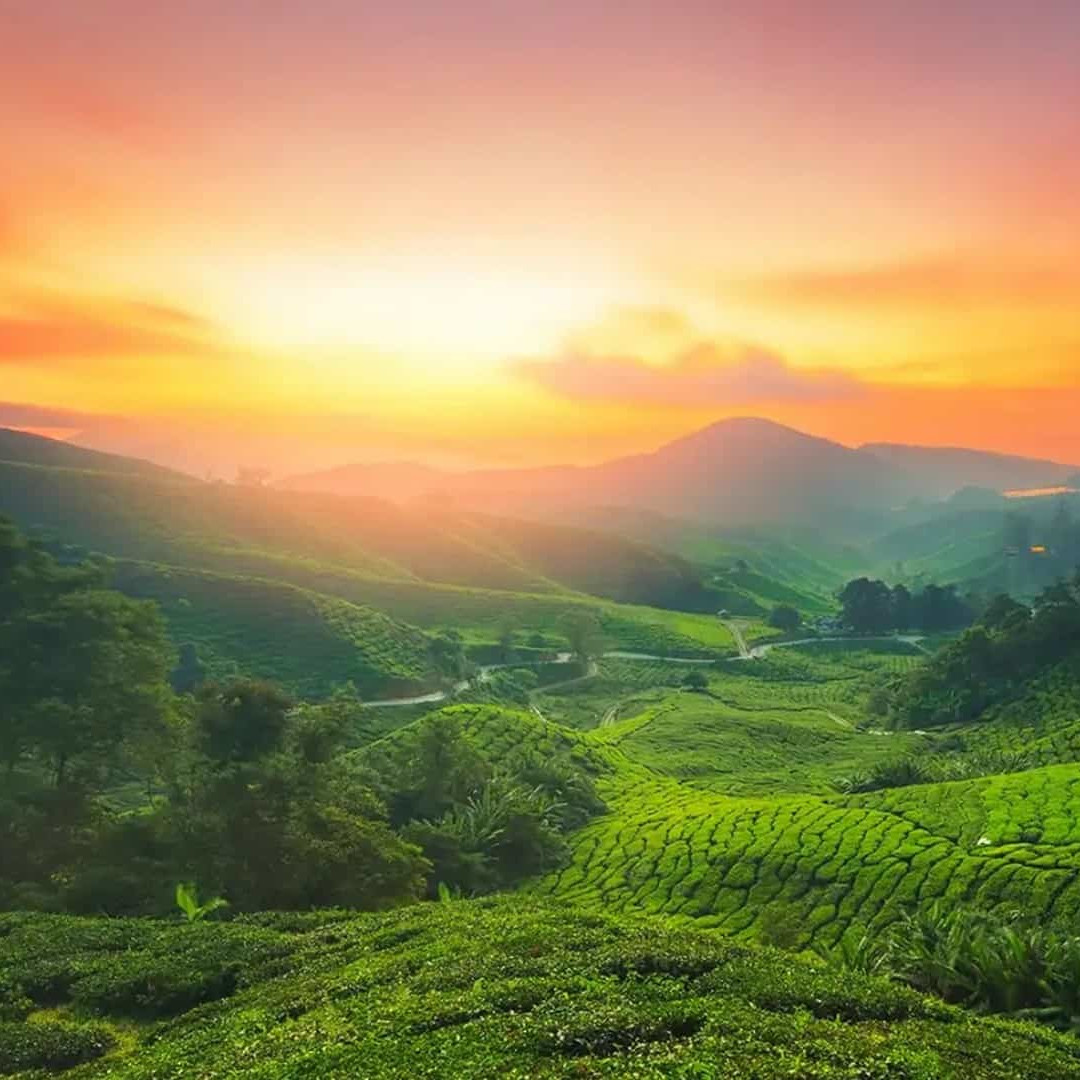 Snowy hill station with tourists on holiday