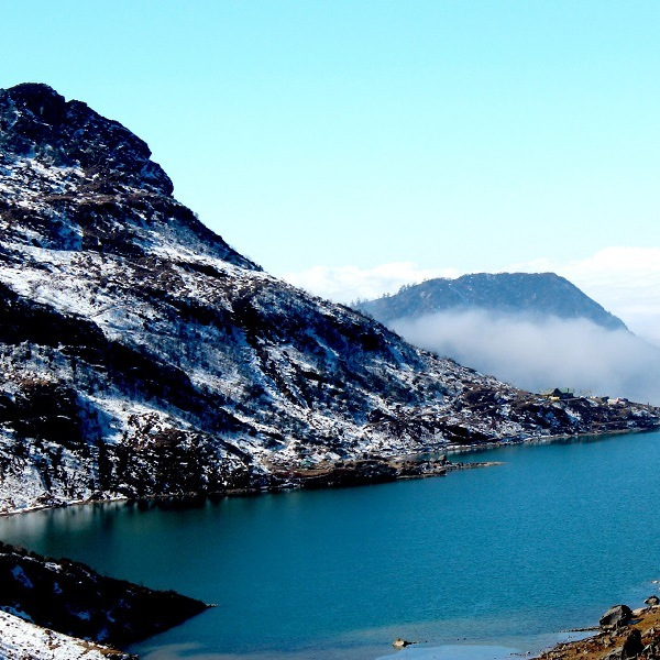 Misty mountain town for a peaceful travel holiday