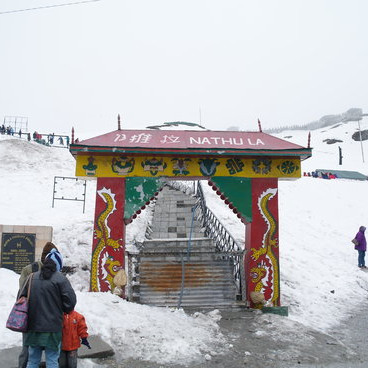 Misty mountain town for a peaceful travel holiday