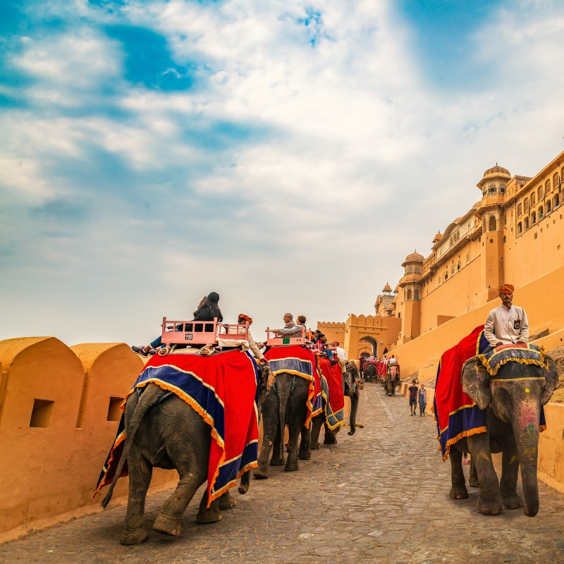 Himalayan village with temple for adventure travel