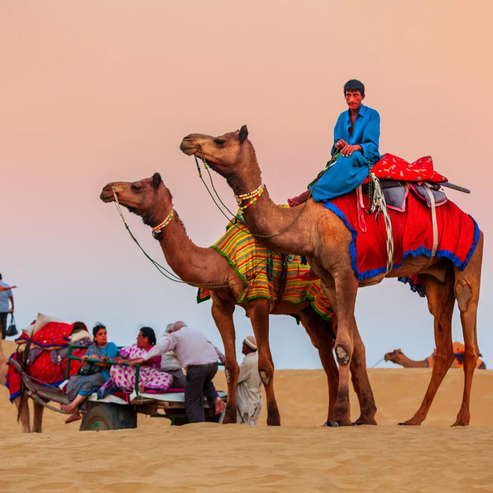 Himalayan village with temple for adventure travel